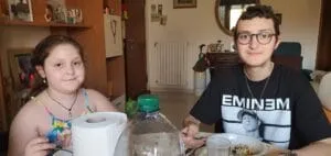 Eugenio e Francesca da nonna Rosaria