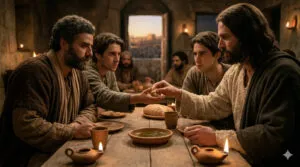 Gesù porge il boccone a Giuda Iscariota