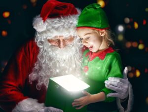 elfi e babbo natale