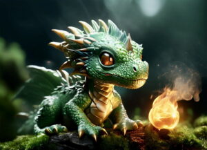 ai generated, dragon, creature, piccolo drago