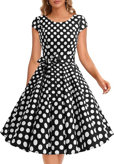 Dressystar Vintage Anni '50 Polka DOT, vestito a pois