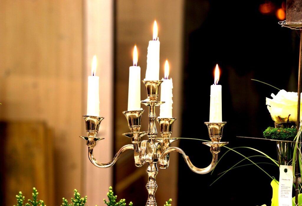 candle holder, candles, light, candelabro