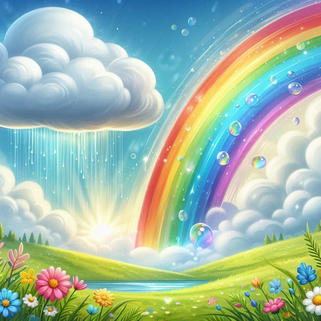 Pioggia e Arcobaleno: un'amicizia colorata