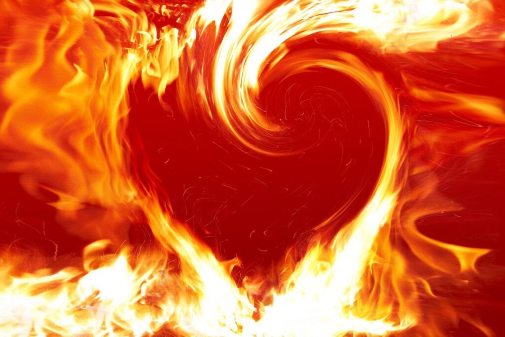 fire heart, heart, fire