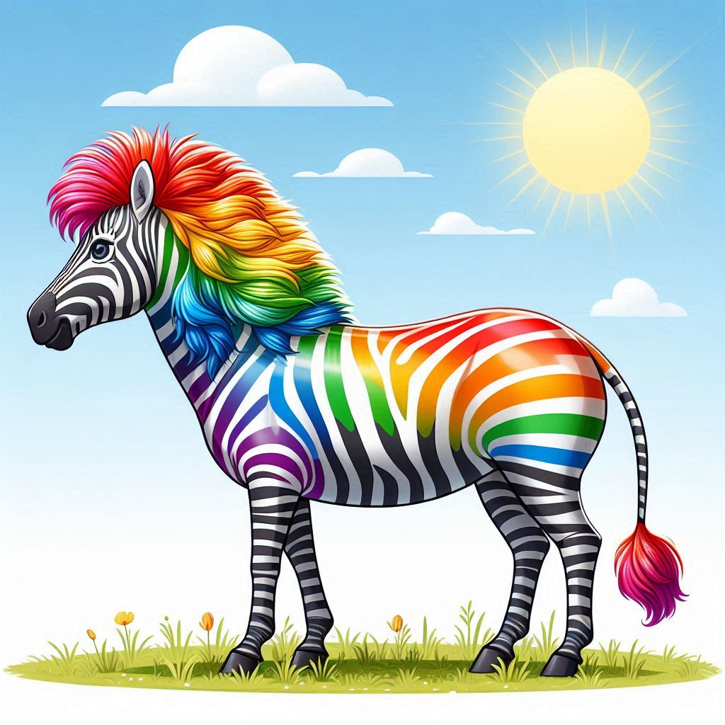 La zebra arcobaleno