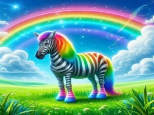 zebra arcobaleno