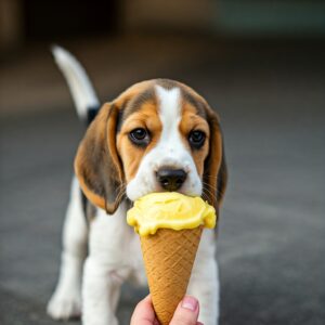 la beagle e il gelato al limone