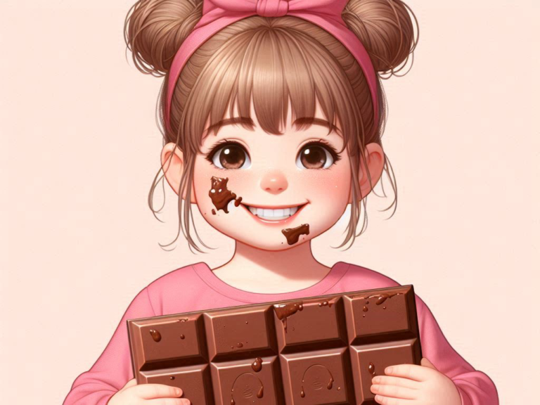 una ragazza che adora le barrette di cioccolato 2 batcheditor fotor