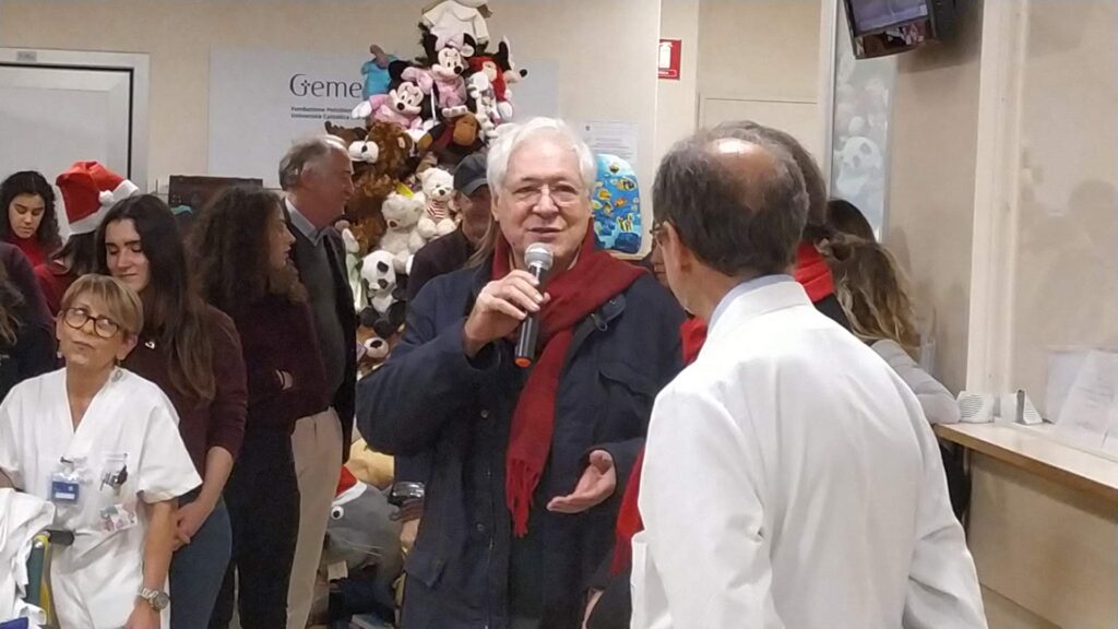 la festa cominci!,la festa cominci al policlinico gemelli,l&#039;ospedale può essere luogo di dolore ma anche di speranza e di gioia,franco nero,gianni quaranta,flavio solo