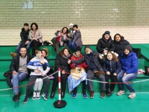 gruppo di famiglia alla palestra Ponsillo