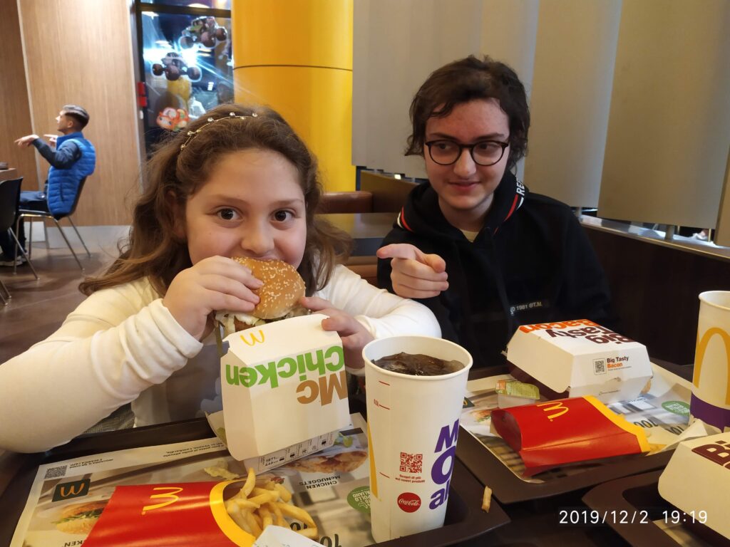 Eugenio e Francesca al McDonalds