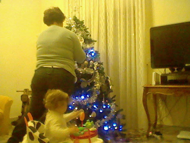 preparazione albero di Natale