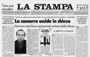 pagina giornale omicidio Peppe Diana